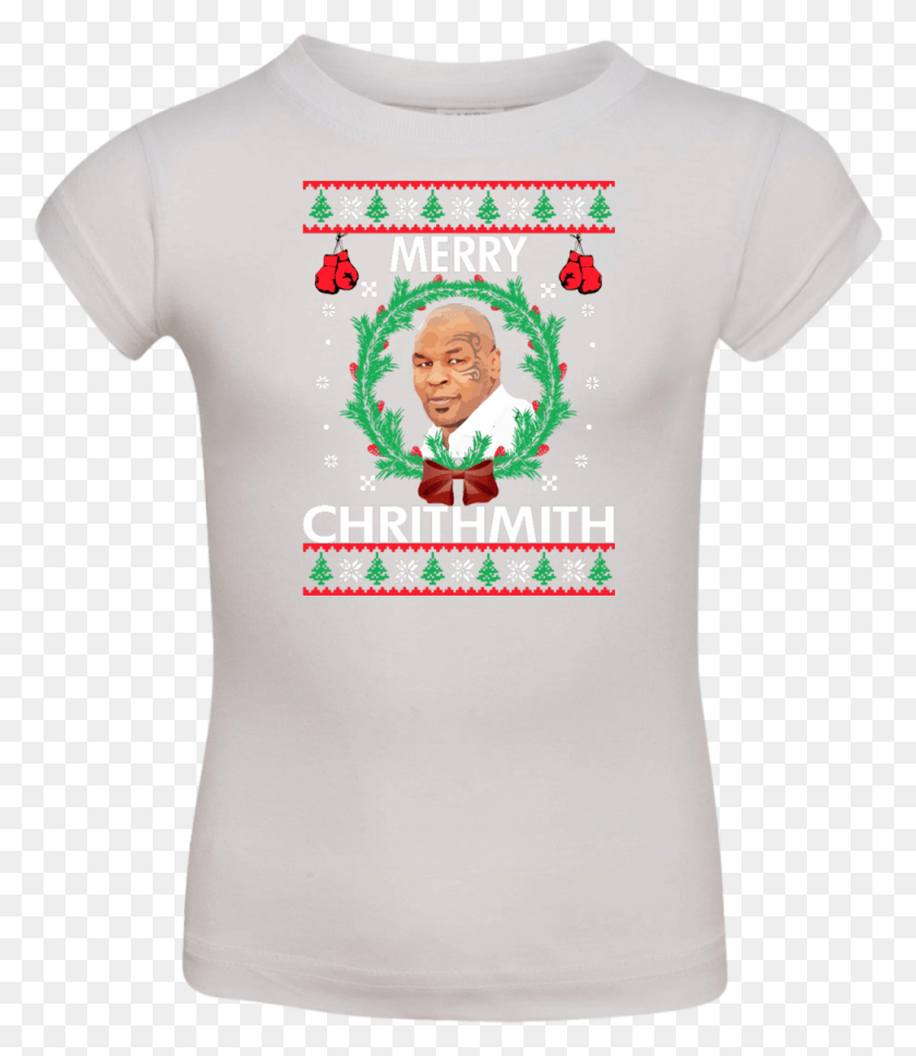 976x1137 Mike Tyson Merry Chrithmith Christmas Toddler Infant, Clothing, Apparel, T-shirt HD PNG Download