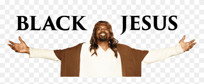 1054x389 Mike Tyson Mysteries And Black Jesus Adult Swim, Person, Human, Text HD PNG Download