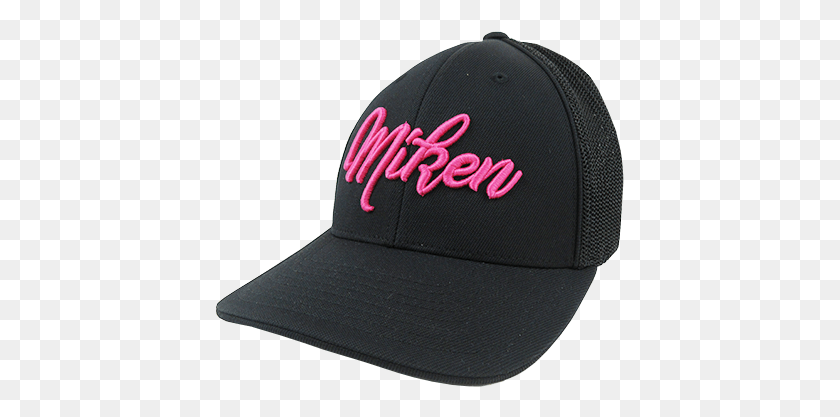 409x357 Miken Hat By Pacific All Blackpink Script Baseball Cap, Clothing, Apparel, Cap HD PNG Download