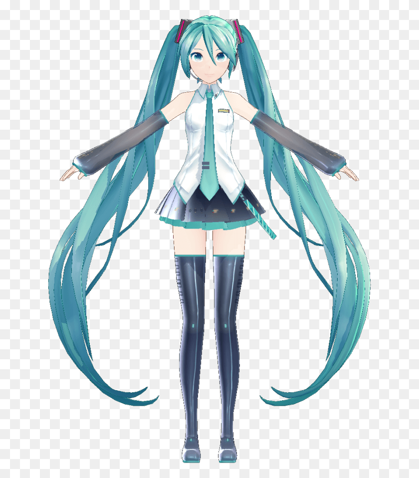 649x898 Miku Standing Up With Arms Out Hatsune Miku V3 Model, Doll, Toy, Manga HD PNG Download