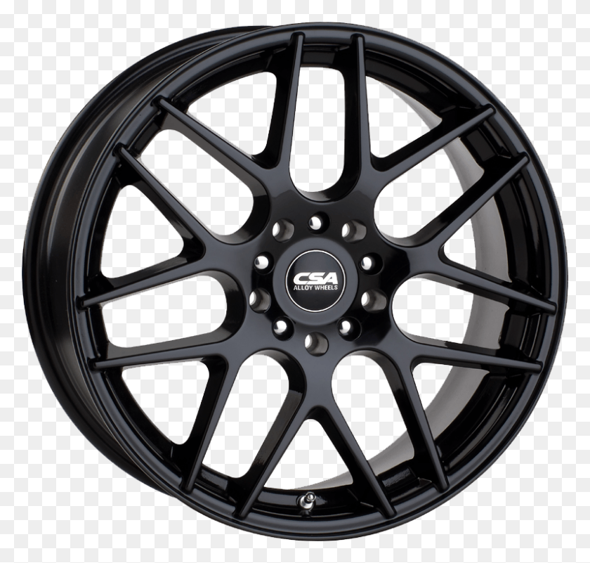 798x759 Milan Gloss Black Csa Milan Wheels, Alloy Wheel, Spoke, Wheel HD PNG Download