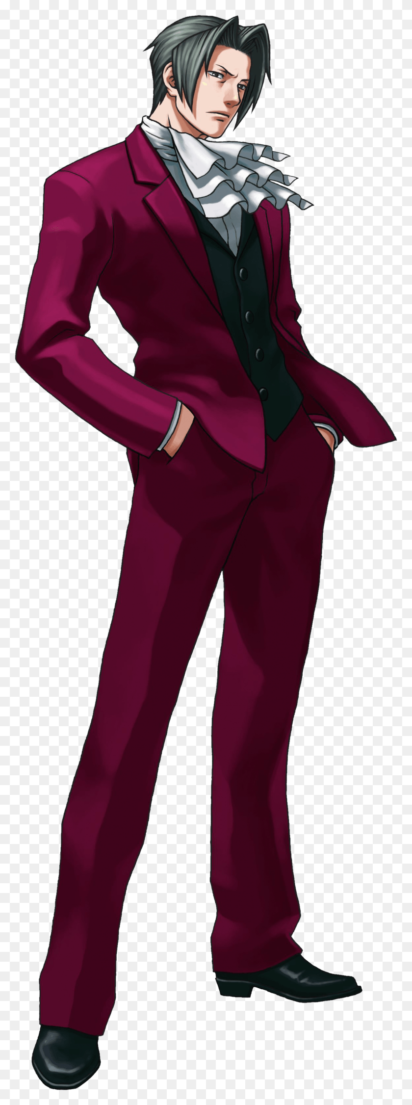 1162x3267 Miles Edgeworth Miles Edgeworth Cosplay, Sleeve, Clothing, Apparel HD PNG Download
