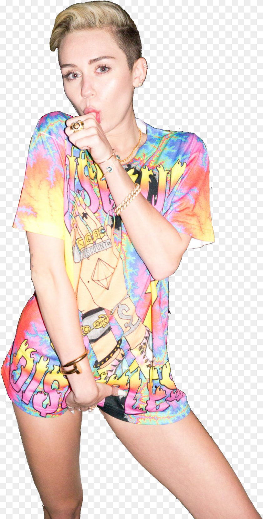 Miley Cyrus, T-shirt, Clothing, Woman, Adult Sticker PNG