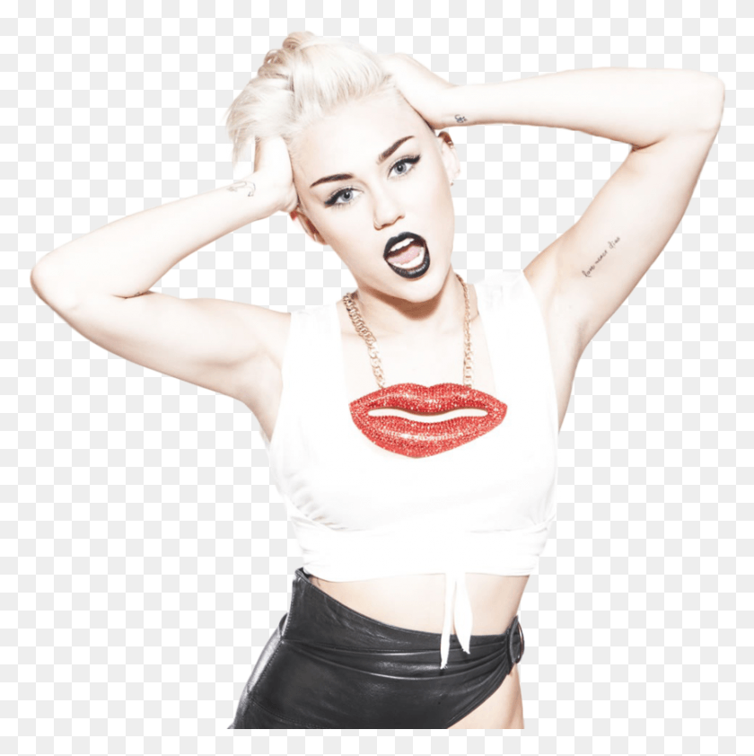 841x844 Miley Cyrus File Miley We Can T Stop, Clothing, Necklace, Jewelry HD PNG Download