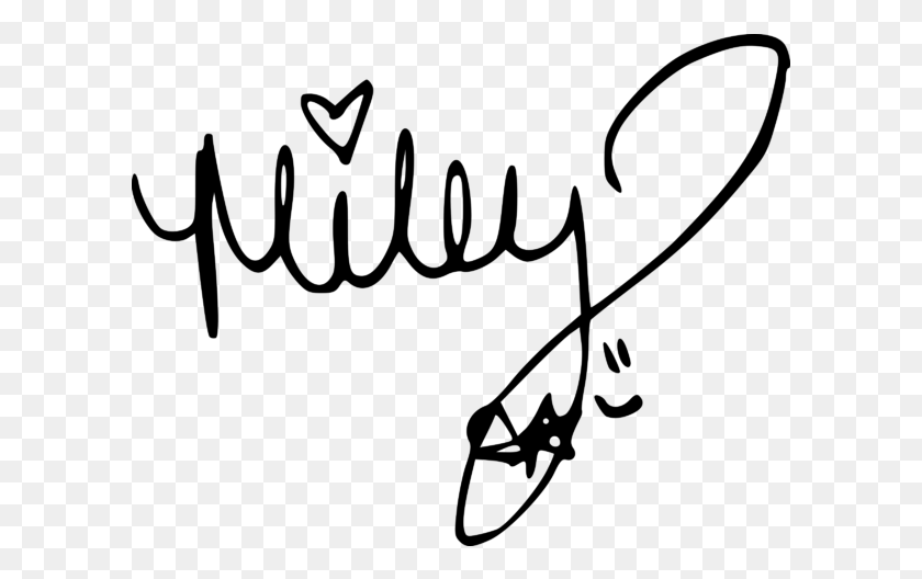 601x468 Miley Cyrus Signature, Gray, World Of Warcraft HD PNG Download