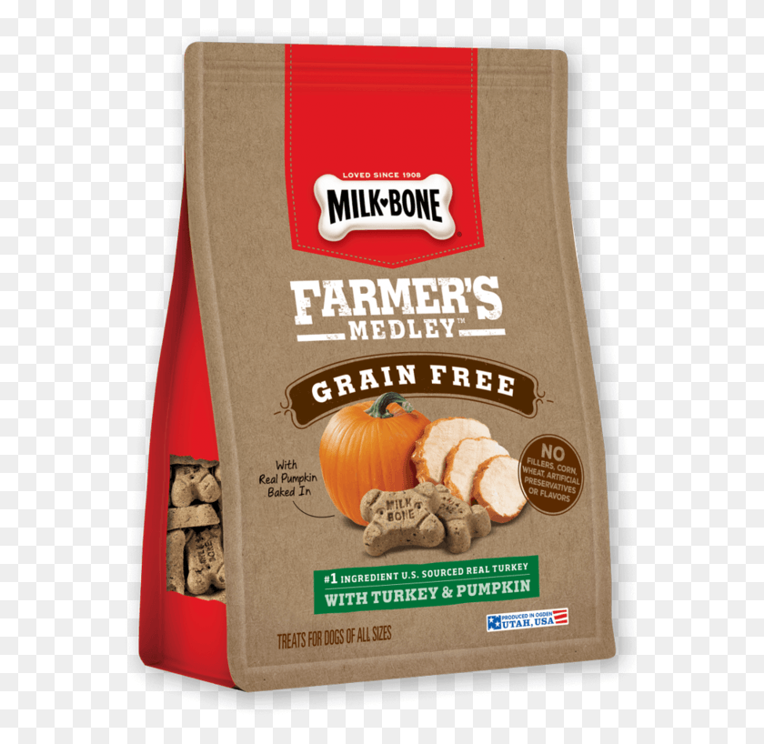 567x758 Milk Bone Farmer39s Medley Grain Free Biscuits With Pumpkin, Plant, Food, Vegetable HD PNG Download