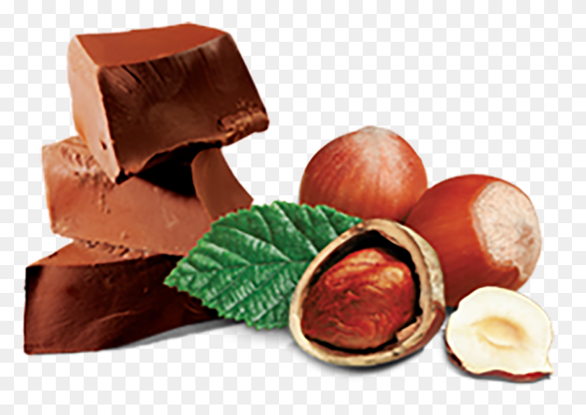 989x679 Milk Chocolate Hazelnut Chocolate With Hazelnut, Plant, Food, Nut HD PNG Download