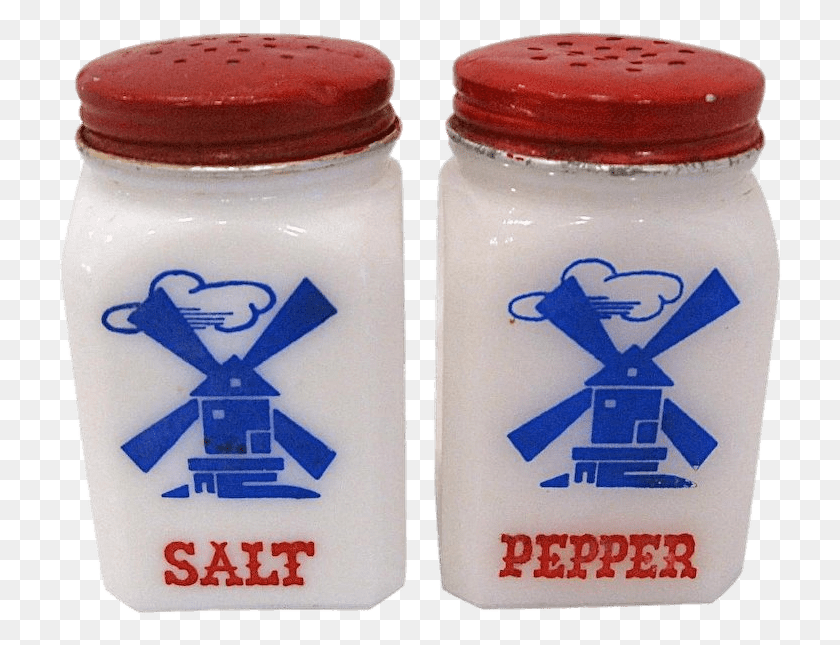 725x585 Milk Glass Windmill Salt And Pepper Shakers, Jar, Beverage, Drink HD PNG Download