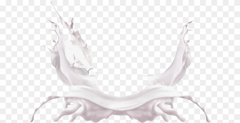 Milk Splash Pic Horn, Beverage, Dairy, Food, Baby Sticker PNG