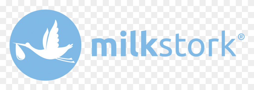 969x299 Логотип Milkstork Аист, Текст, Слово, Символ Hd Png Скачать