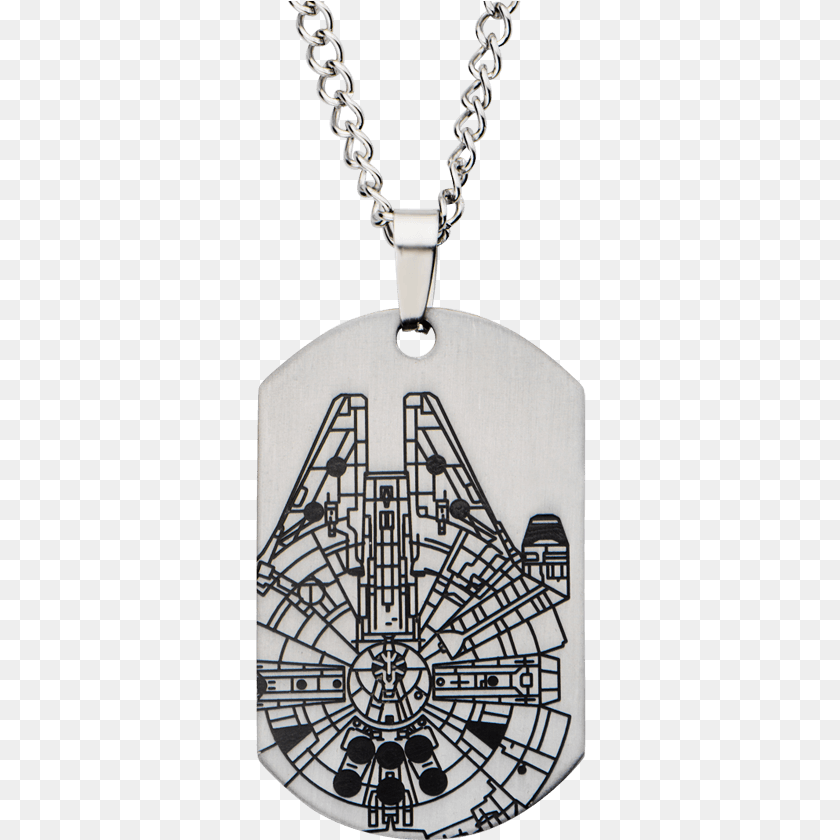 331x840 Millennium Falcon Dog Tag Necklace, Accessories, Jewelry, Pendant Clipart PNG