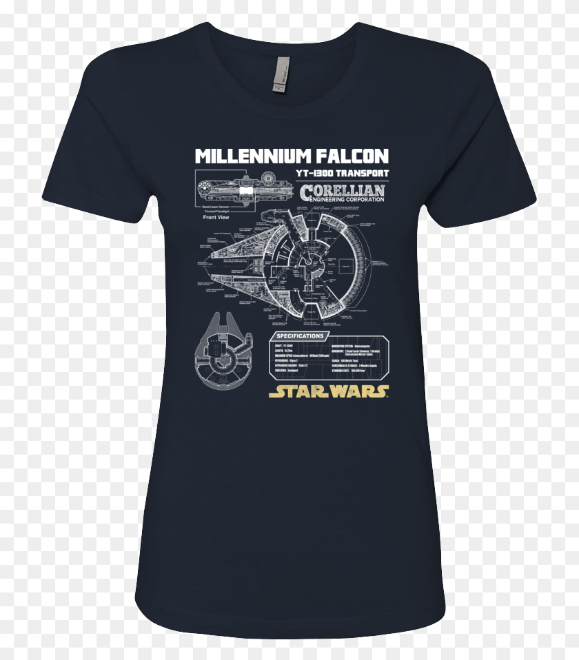 721x898 Millennium Falcon Schematic Trailer Park Boys T Shirt, Clothing, Apparel, T-shirt HD PNG Download