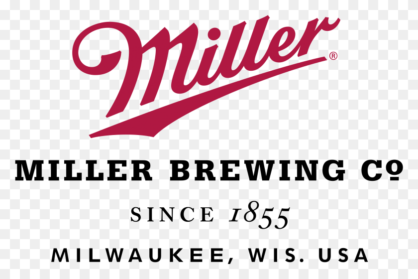 2191x1407 Miller Logo Transparent Miller Brewing Company, Text, Alphabet, Number HD PNG Download