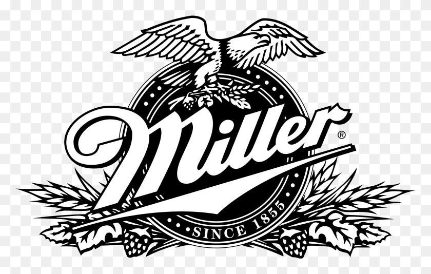 2189x1331 Descargar Png Miller Brewing Company Logo, Texto, Símbolo, La Marca Registrada Hd Png