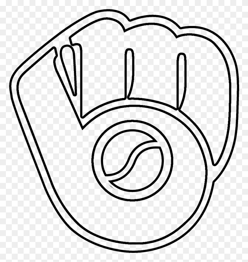 846x899 Логотип Milwaukee Brewers, Трафарет, Серый, Мир Варкрафта Png Скачать
