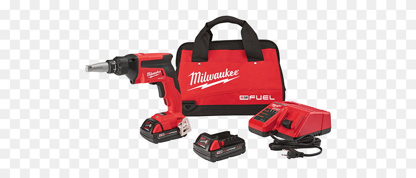 500x299 Milwaukee M18 Fuel Drywall Screw Gun Review Cordless Pop Rivet Gun Milwaukee, Power Drill, Tool, Bag HD PNG Download