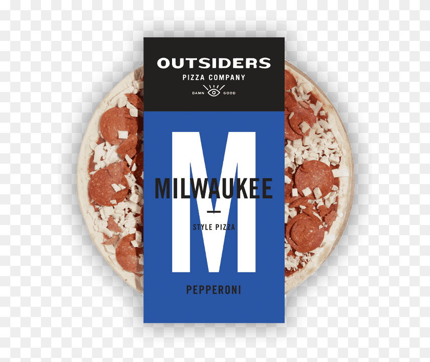 615x648 Milwaukee Style Pepperoni Pizza Milwaukee Outsiders Pizza Frozen, Advertisement, Poster, Flyer HD PNG Download