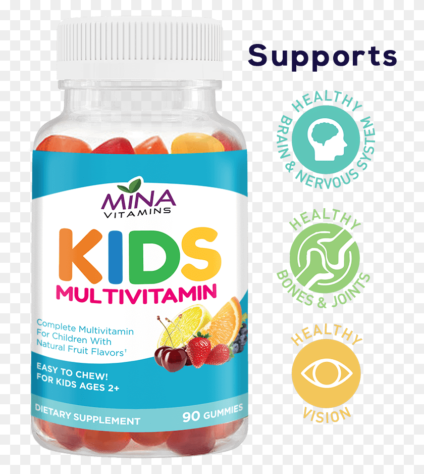 732x878 Minavitamins Kids 1 Kids Vitamin Chew, Medication, Food, Pill HD PNG Download