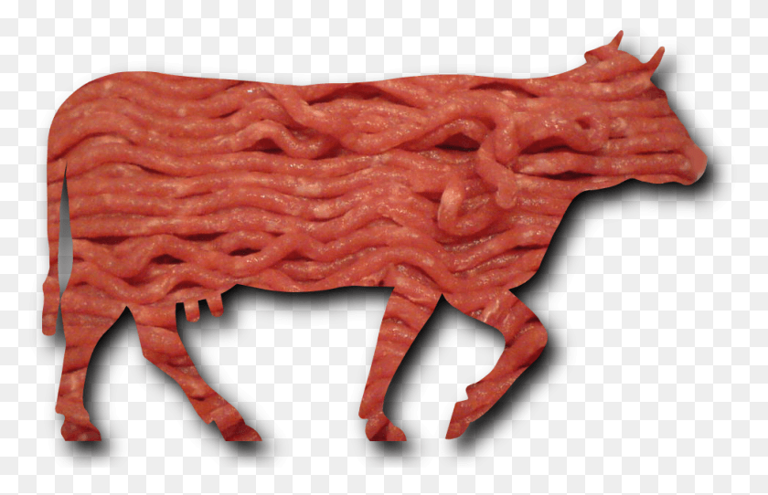 969x600 Minced Beef Meat Cow Cattle Shadow Smell Like Beef Sticker, Animal, Figurine, Dinosaur HD PNG Download
