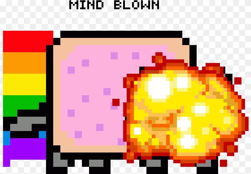 823x583 Mind Blown Meme Nyan Cat Glitch Gif, Art, Graphics, Dynamite, Weapon Transparent PNG