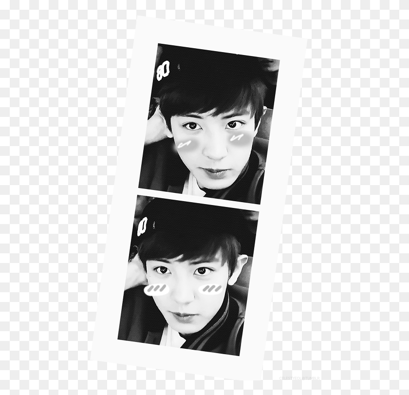 474x751 Mine Black And White Edit Exo Bw Exo K Chanyeol Selfie, Face, Person, Human HD PNG Download