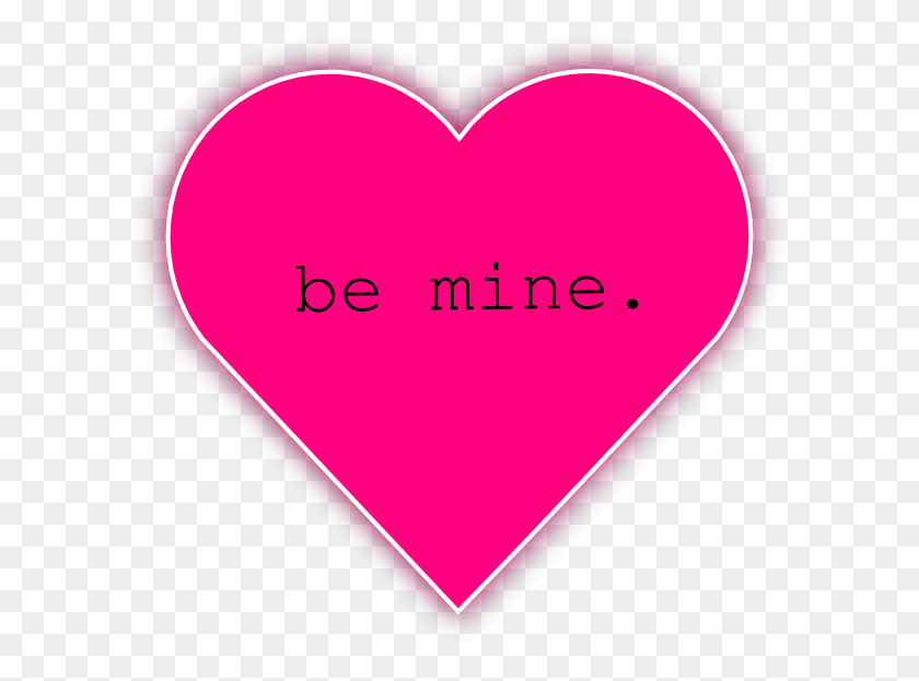 600x563 Mine Pink Heart Heart HD PNG Download