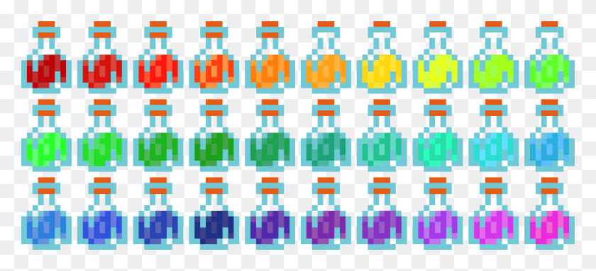 990x410 Minecaft Rainbow Potions Minecraft Potion, Rug, Text, Urban HD PNG Download