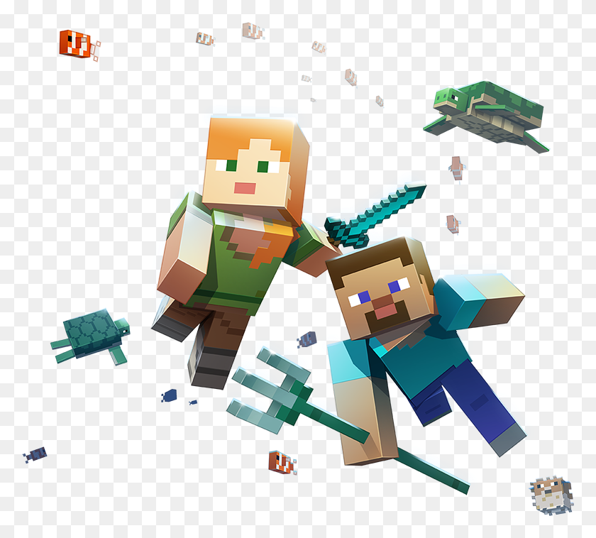 779x698 Minecraft Alex With Sword, Toy, Robot HD PNG Download