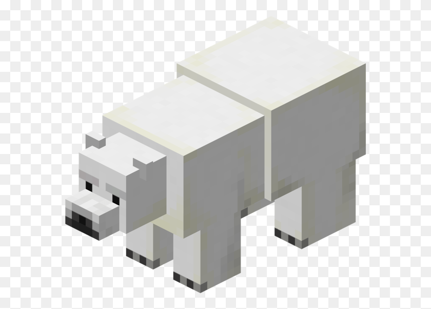 588x542 Minecraft Baby Белый Медведь, Адаптер, Бетон, Вилка Hd Png Скачать