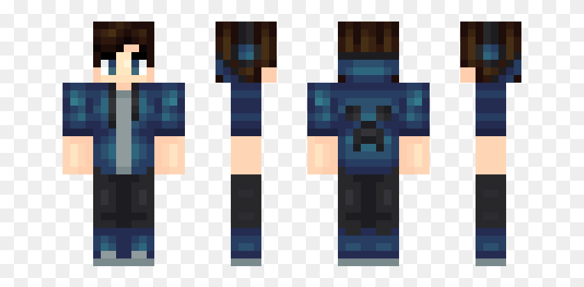 661x353 Minecraft Blue Skin, Graphics, Text HD PNG Download
