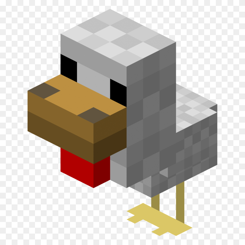 652x779 Minecraft Clipart Minecraft Chicken, Furniture, Drawer, Coffee Table HD PNG Download