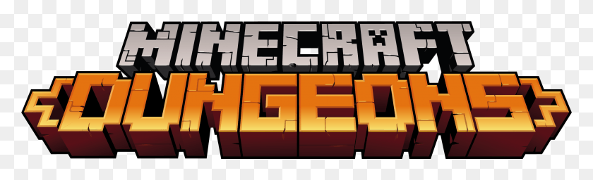 2721x687 Minecraft Dungeons Logo, Text, Word, Number HD PNG Download