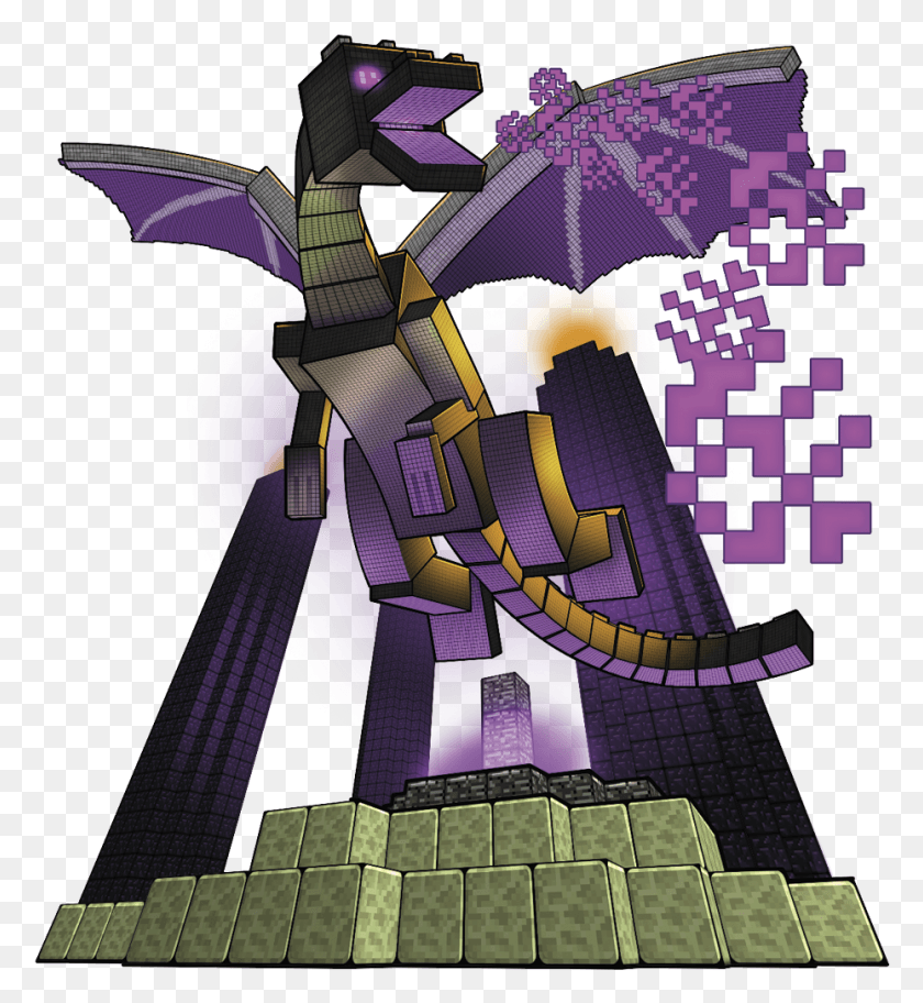 929x1015 Minecraft Ender Dragon, Graphics HD PNG Download