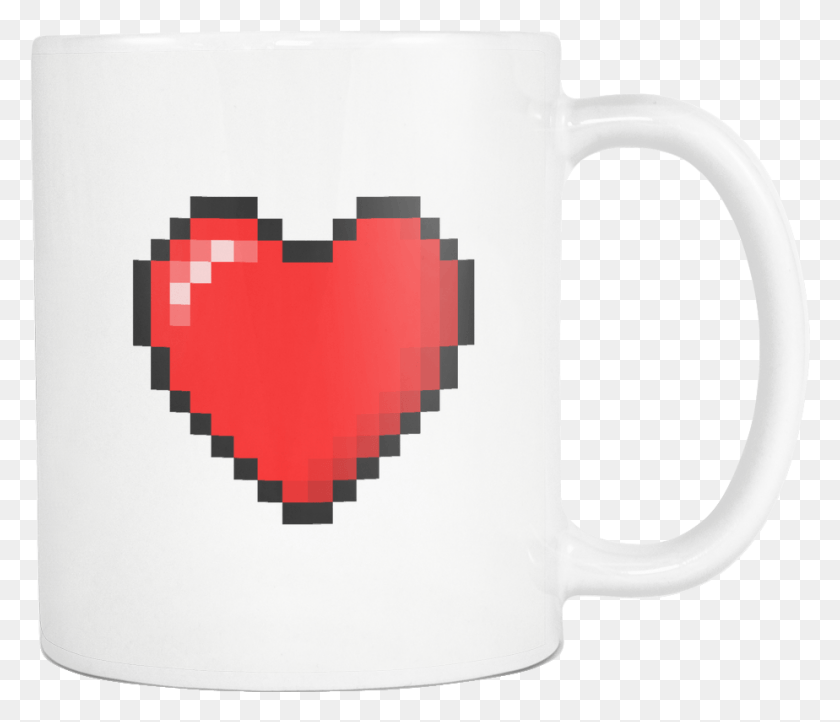 924x785 Minecraft Heart Кофейная Кружка 8 Bit Heart, Кофейная Чашка, Чашка, Stein Hd Png Скачать