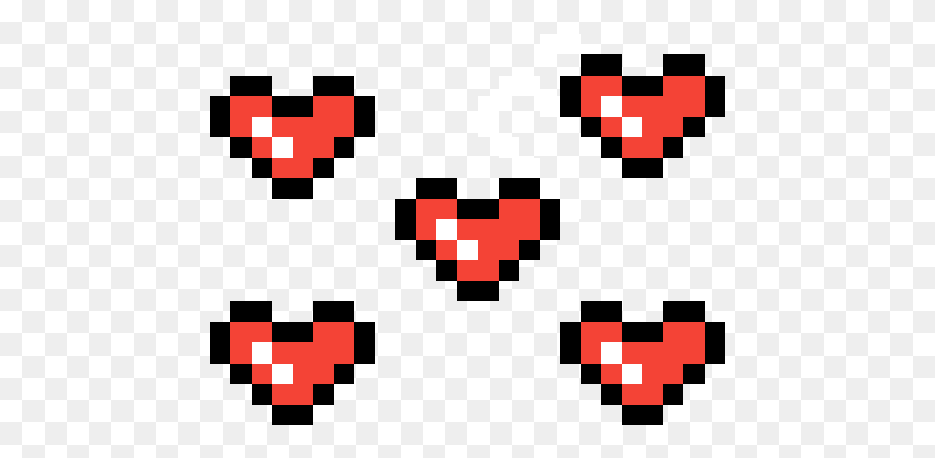 463x352 Minecraft Hearts Power Up Sprite Sheet, Pac Man, First Aid HD PNG Download