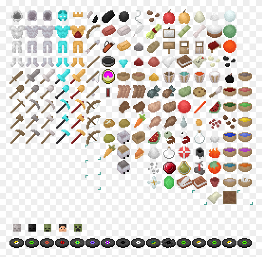 2049x2017 Minecraft Items, Rug, Graphics Hd Png Скачать