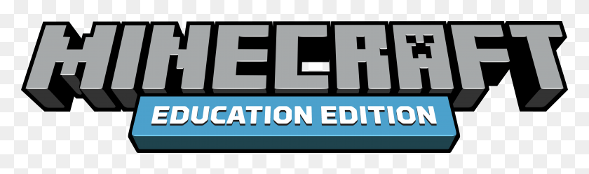 6000x1453 Descargar Png Logos De Minecraft Gratis Para Usar Logotipo De Minecraft Education Edition, Word, Texto, Número Hd Png