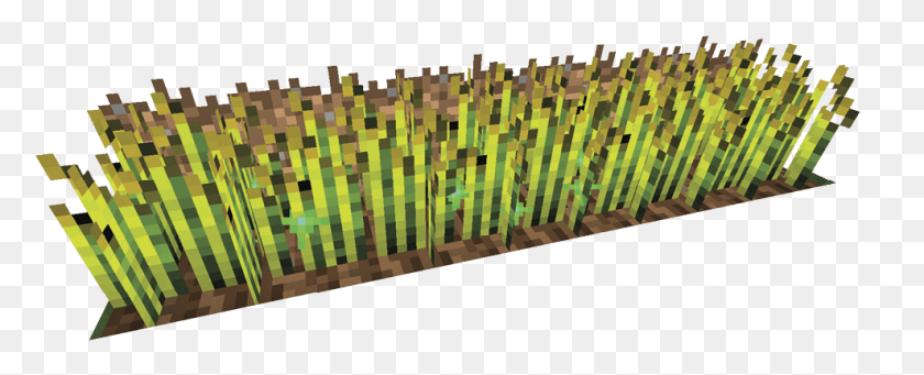 988x357 Descargar Png / Trigo Plantado De Minecraft, Silla, Muebles, Valla Hd Png