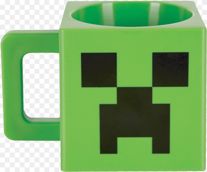958x797 Minecraft Plastic Creeper Face Mug Minecraft Creeper Face, Cup, Pottery, Beverage, Coffee Transparent PNG