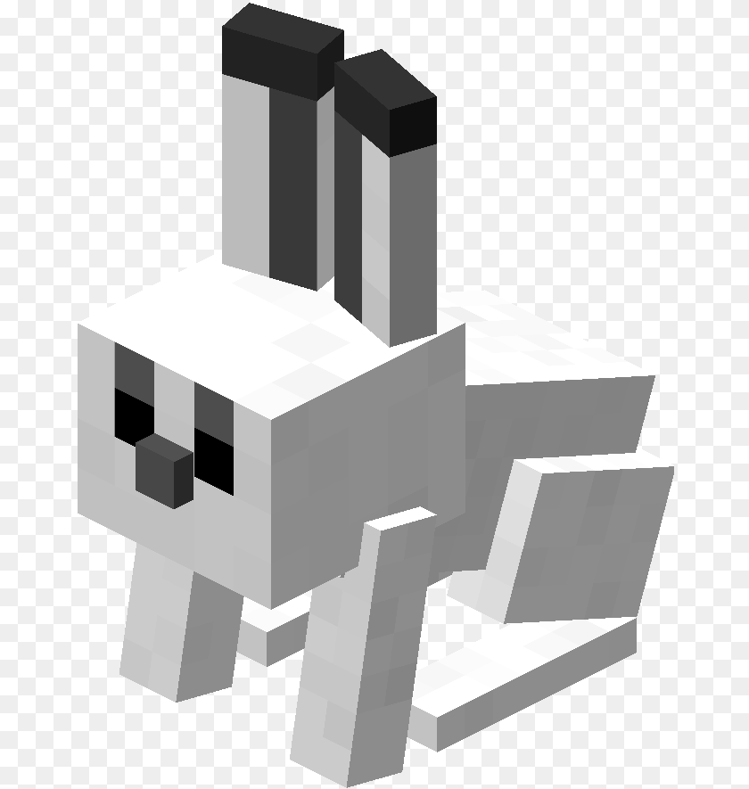Minecraft Rabbit Clipart PNG
