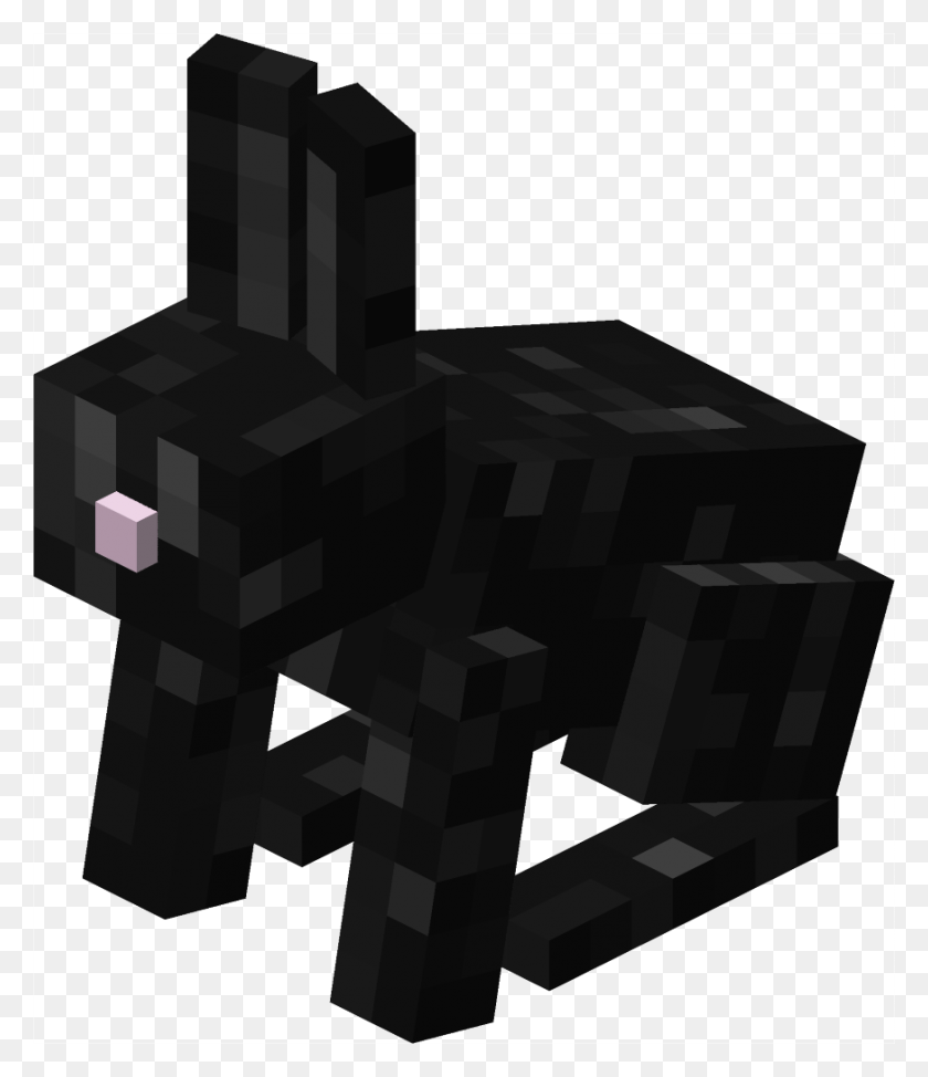 873x1024 Minecraft Rabbit Minecraft Черный Кролик, Игрушка, Адаптер, Тиски Hd Png Скачать
