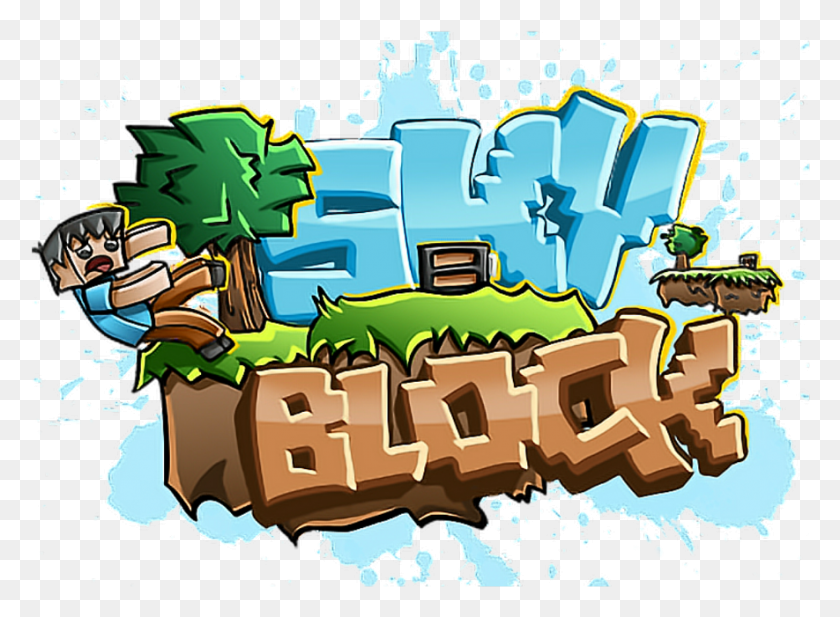 885x633 Minecraft Skyblock Youtube Бразилия Сорокаба Значок Сервера Minecraft Skyblock, Графика, На Открытом Воздухе Hd Png Скачать