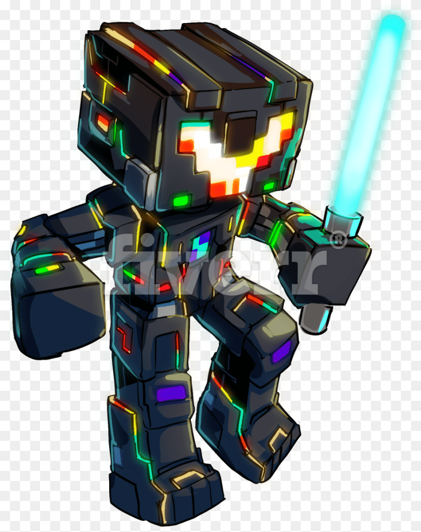 Minecraft Steve Dabbing Toy, Robot Clipart PNG