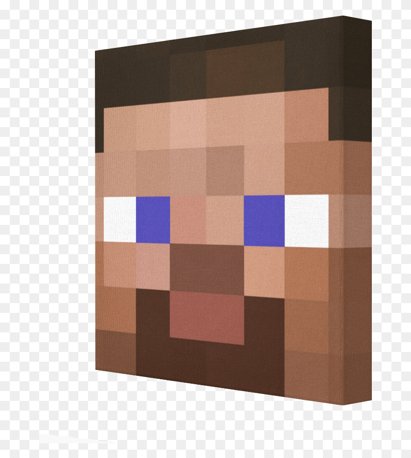682x877 Minecraft Steve Face Canvas From Pics On Canvas Mostri Pixel Art Minecraft, Rug, Quilt, Blanket HD PNG Download