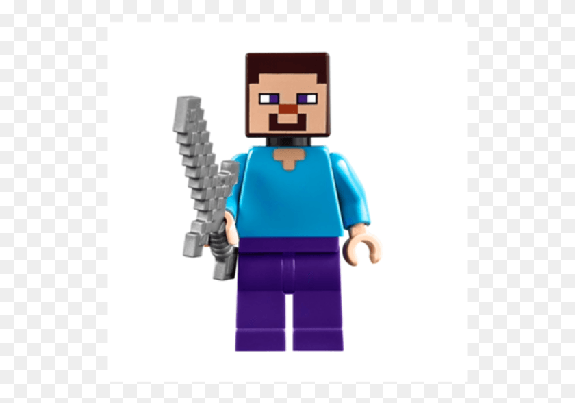 527x528 Minecraft Steve Sword, Toy, Robot, Long Sleeve HD PNG Download