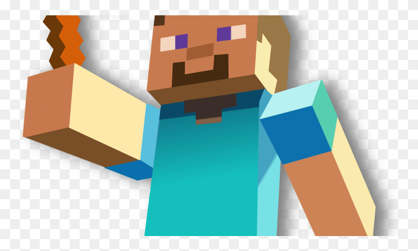 1107x631 Minecraft Steve With Pickaxe, Box, Carton, Cardboard HD PNG Download