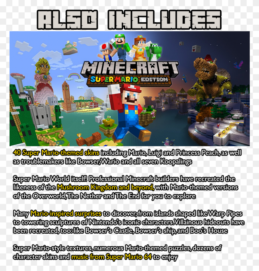 801x839 Minecraft Switch Physical Copy, Flyer, Poster, Paper HD PNG Download