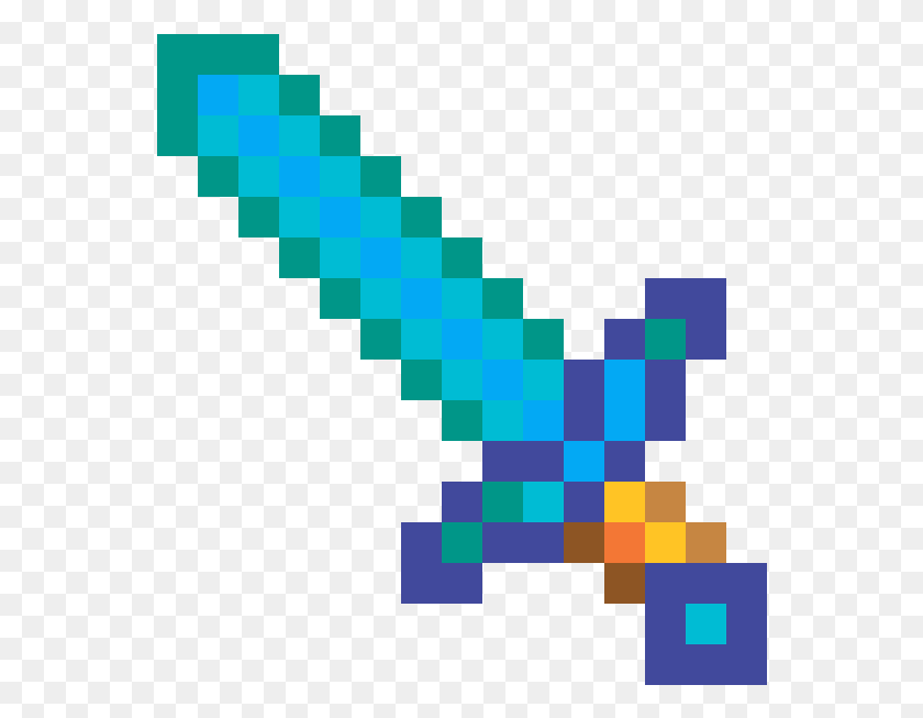 556x593 Minecraft Sword Алмазный Меч, Графика, Текст Hd Png Скачать