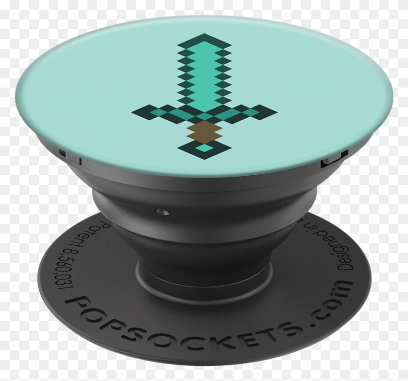 827x767 Minecraft Sword Popsockets Grips, Symbol, Table, Furniture HD PNG Download