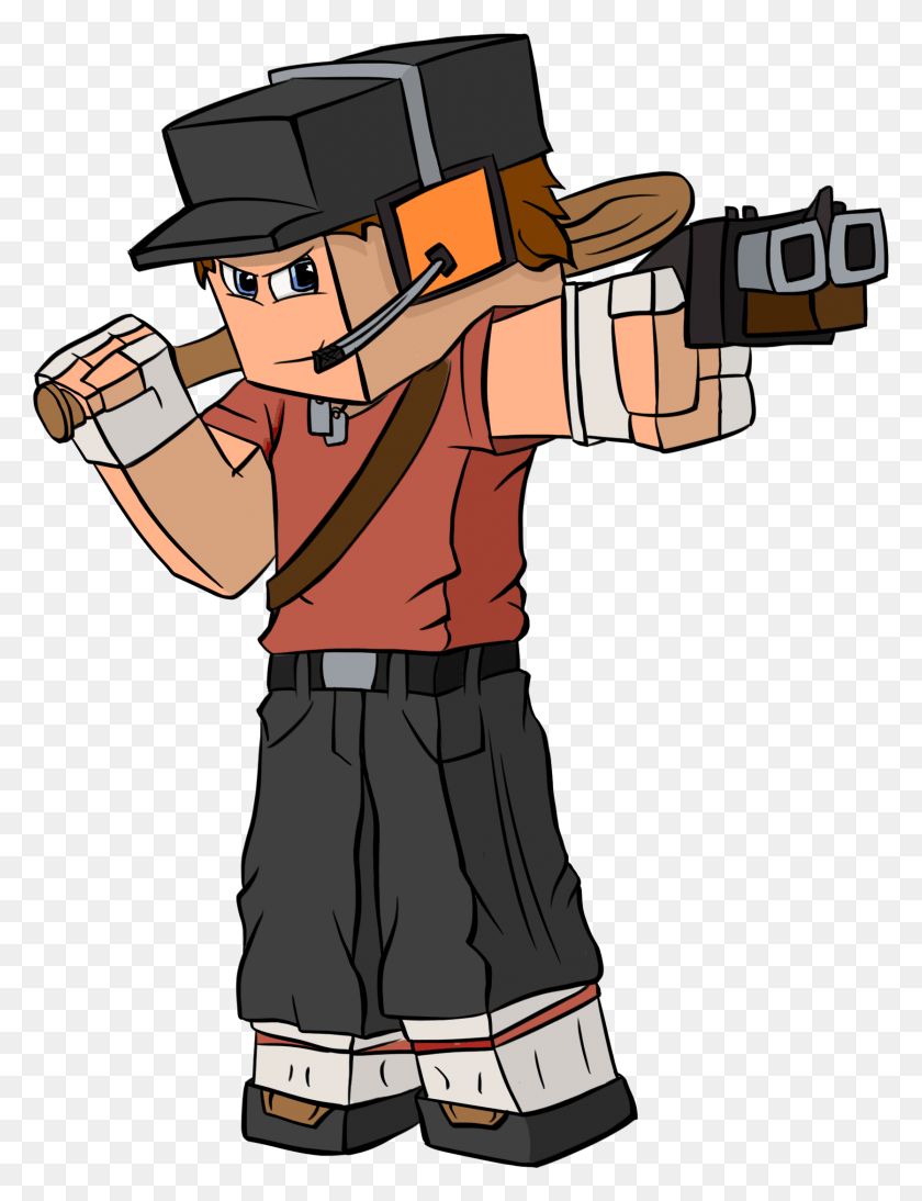 1672x2218 Minecraft Tf2 Skin Scout, Person, Human, Clothing HD PNG Download